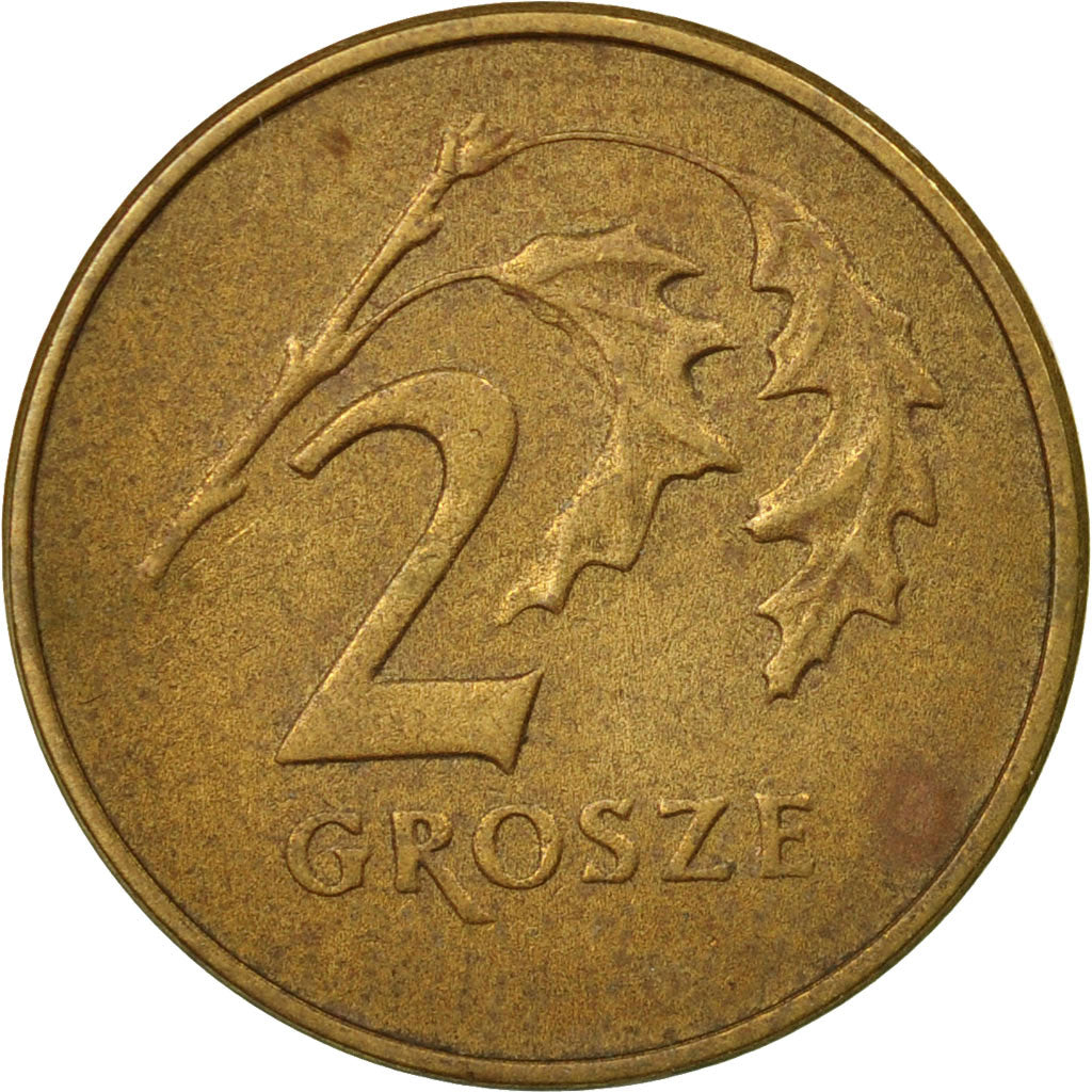 Coin, Poland, 2 Grosze, 1991, Warsaw, EF(40-45), Brass, KM:277
