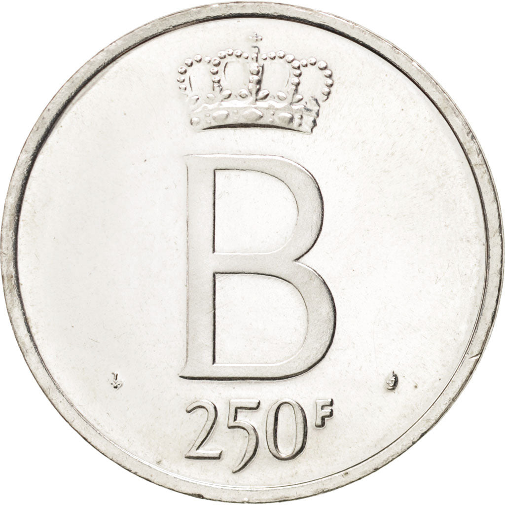 BELGIUM, 250 Francs, 250 Frank, 1976, KM #157.1, MS(63), Silver, 37, 24.80
