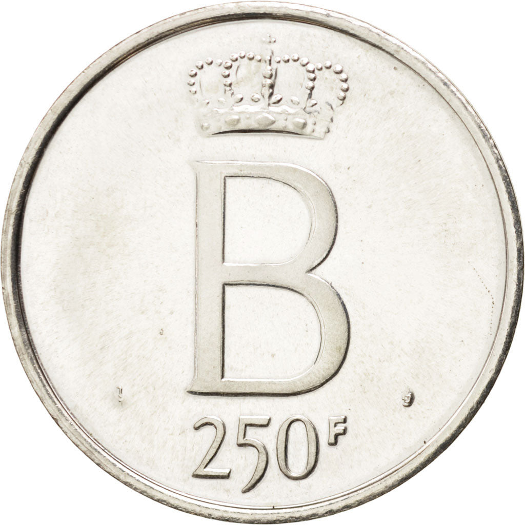 BELGIUM, 250 Francs, 250 Frank, 1976, Brussels, KM #157.2, MS(63), Silver, 37,..