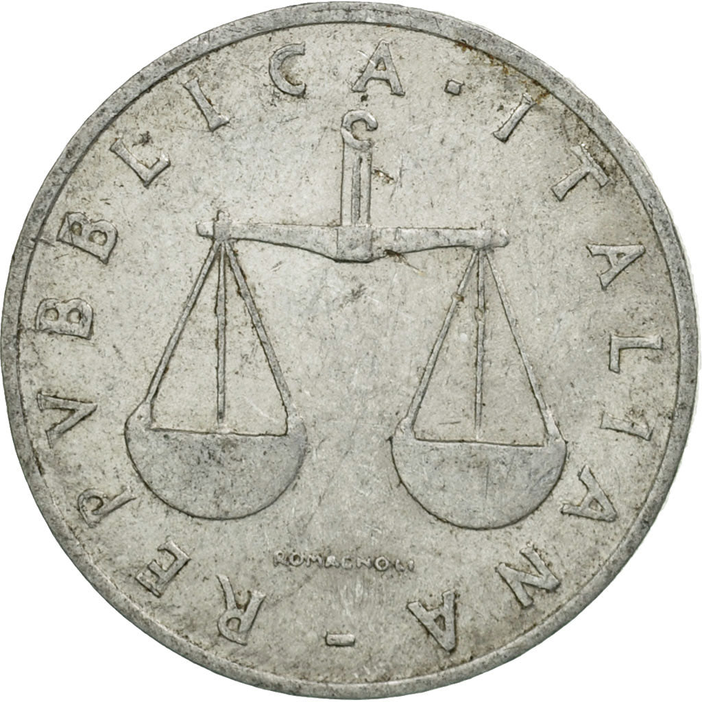 Coin, Italy, Lira, 1954, Rome, VF(30-35), Aluminum, KM:91