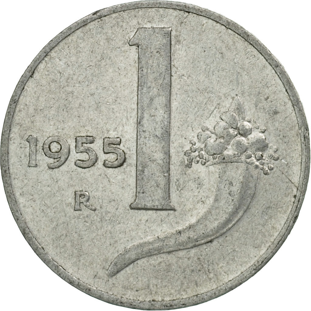 Monnaie, Italie, Lira, 1955, Rome, TB+, Aluminium, KM:91