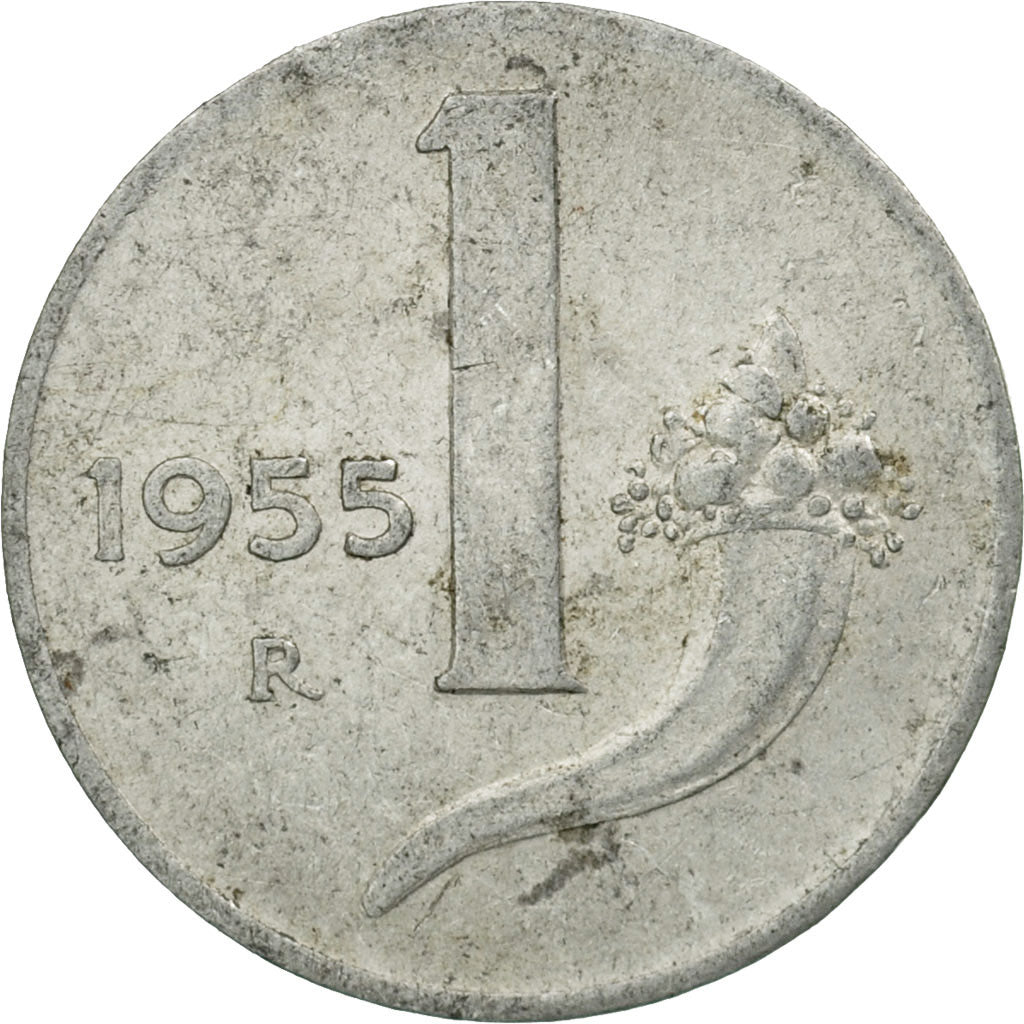 Monnaie, Italie, Lira, 1955, Rome, TB+, Aluminium, KM:91