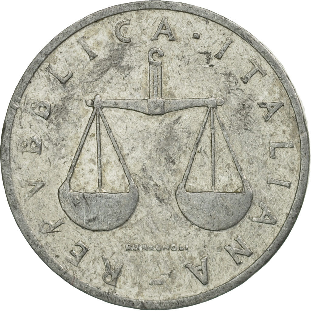 Coin, Italy, Lira, 1952, Rome, VF(30-35), Aluminum, KM:91
