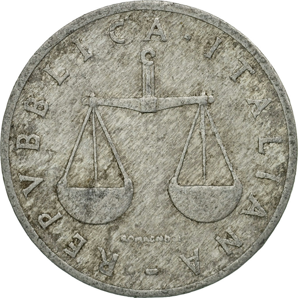 Coin, Italy, Lira, 1951, Rome, VF(30-35), Aluminum, KM:91
