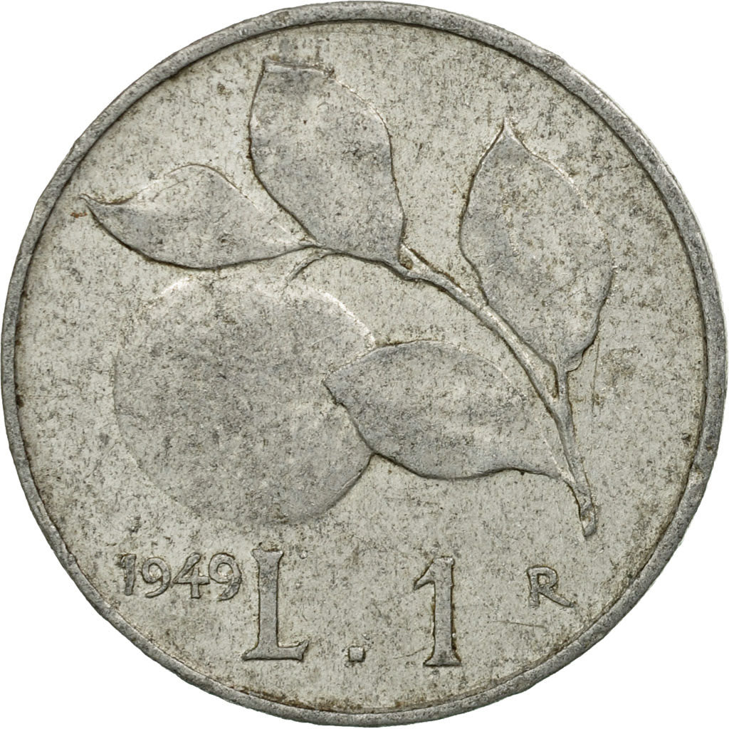 Moneta, Italia, Lira, 1949, Rome, MB+, Alluminio, KM:87