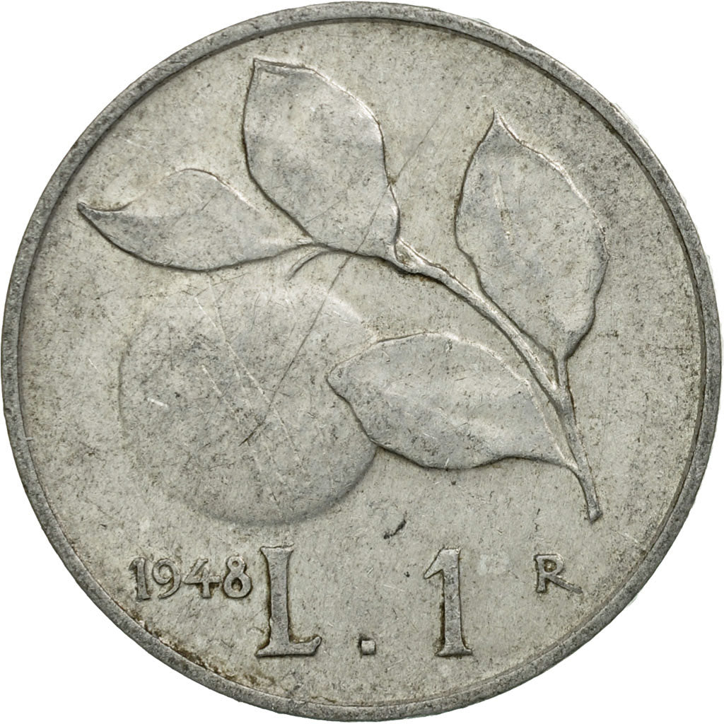 Coin, Italy, Lira, 1948, Rome, VF(30-35), Aluminum, KM:87
