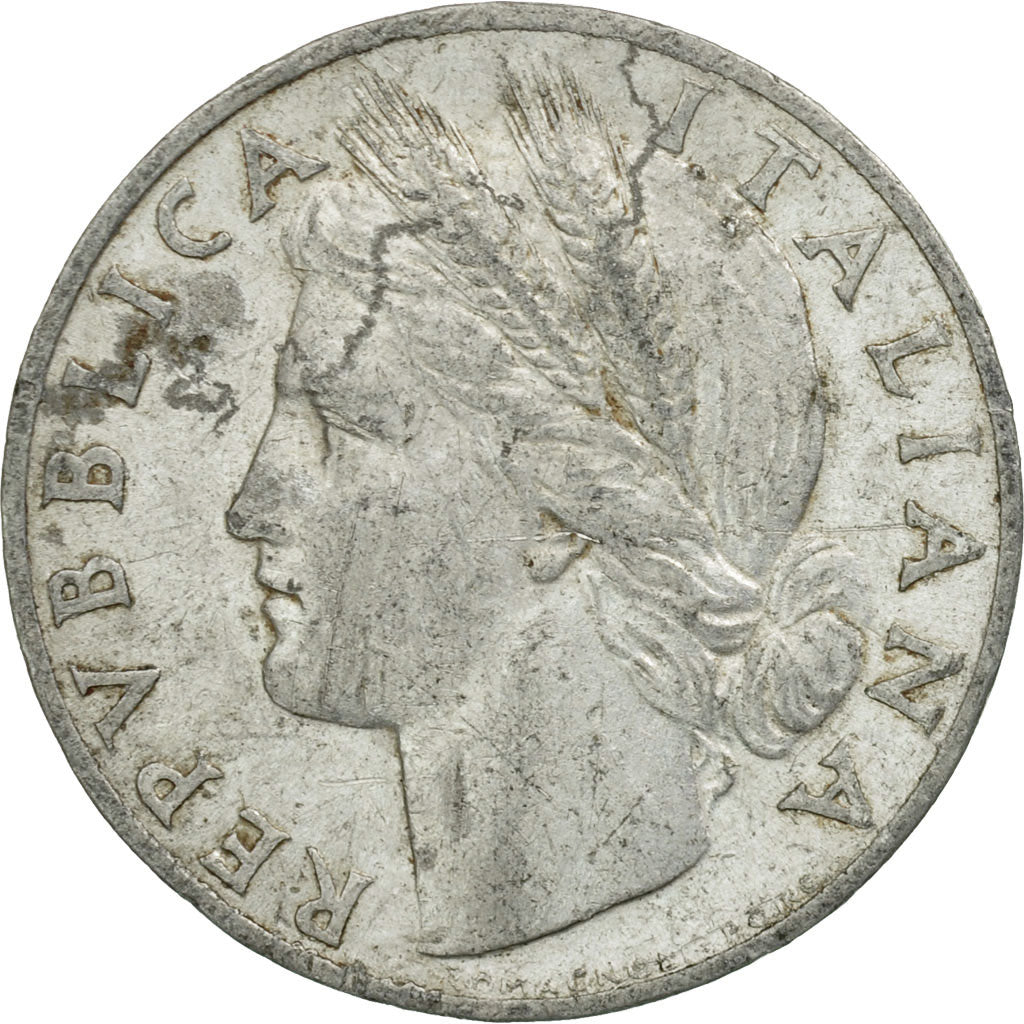 Coin, Italy, Lira, 1948, Rome, VF(30-35), Aluminum, KM:87