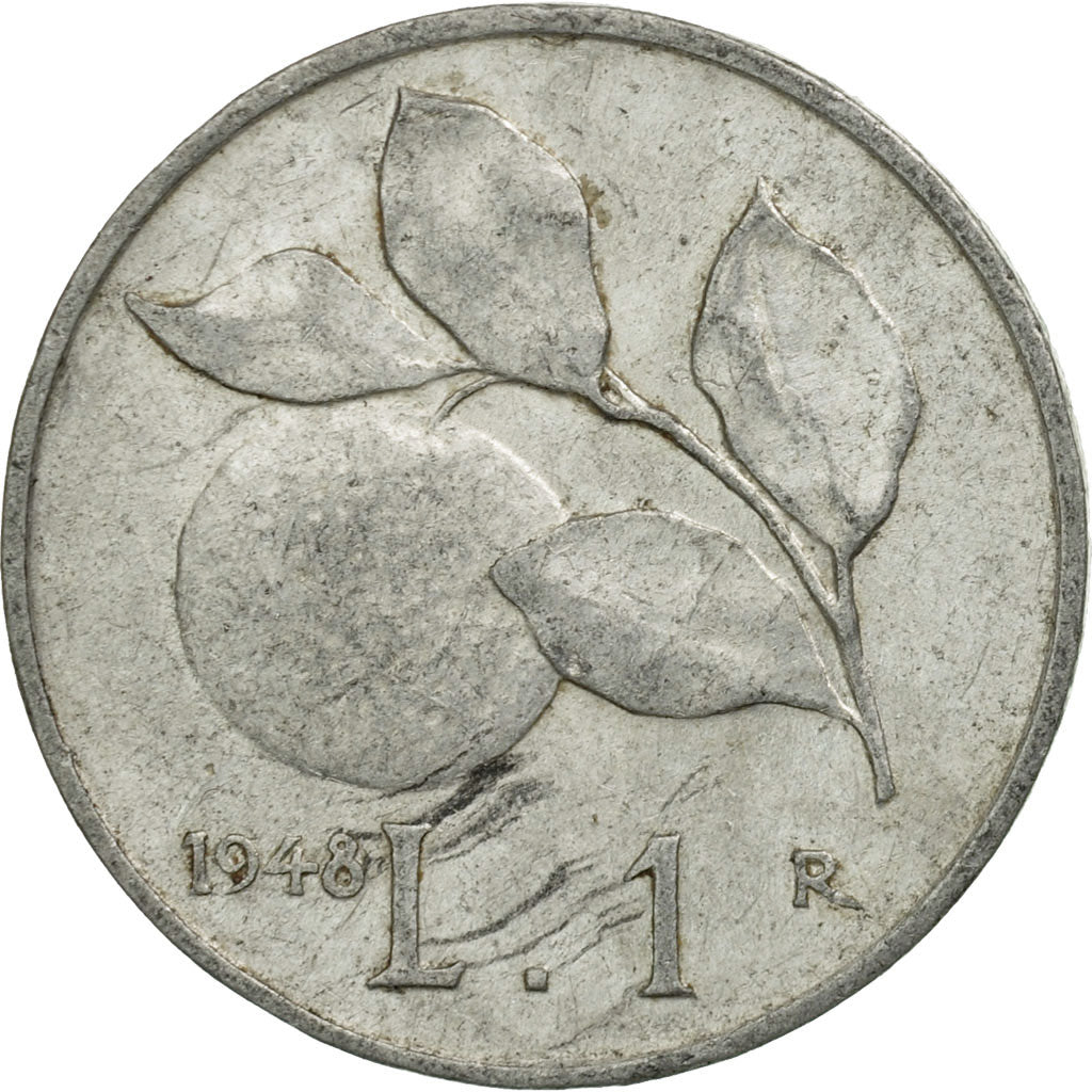 Coin, Italy, Lira, 1948, Rome, VF(30-35), Aluminum, KM:87