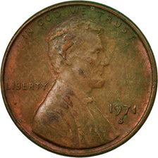 Coin, United States, Lincoln Cent, Cent, 1971, U.S. Mint, San Francisco