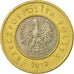 Moneta, Polonia, 2 Zlote, 2010, Warsaw, BB, Bi-metallico, KM:283