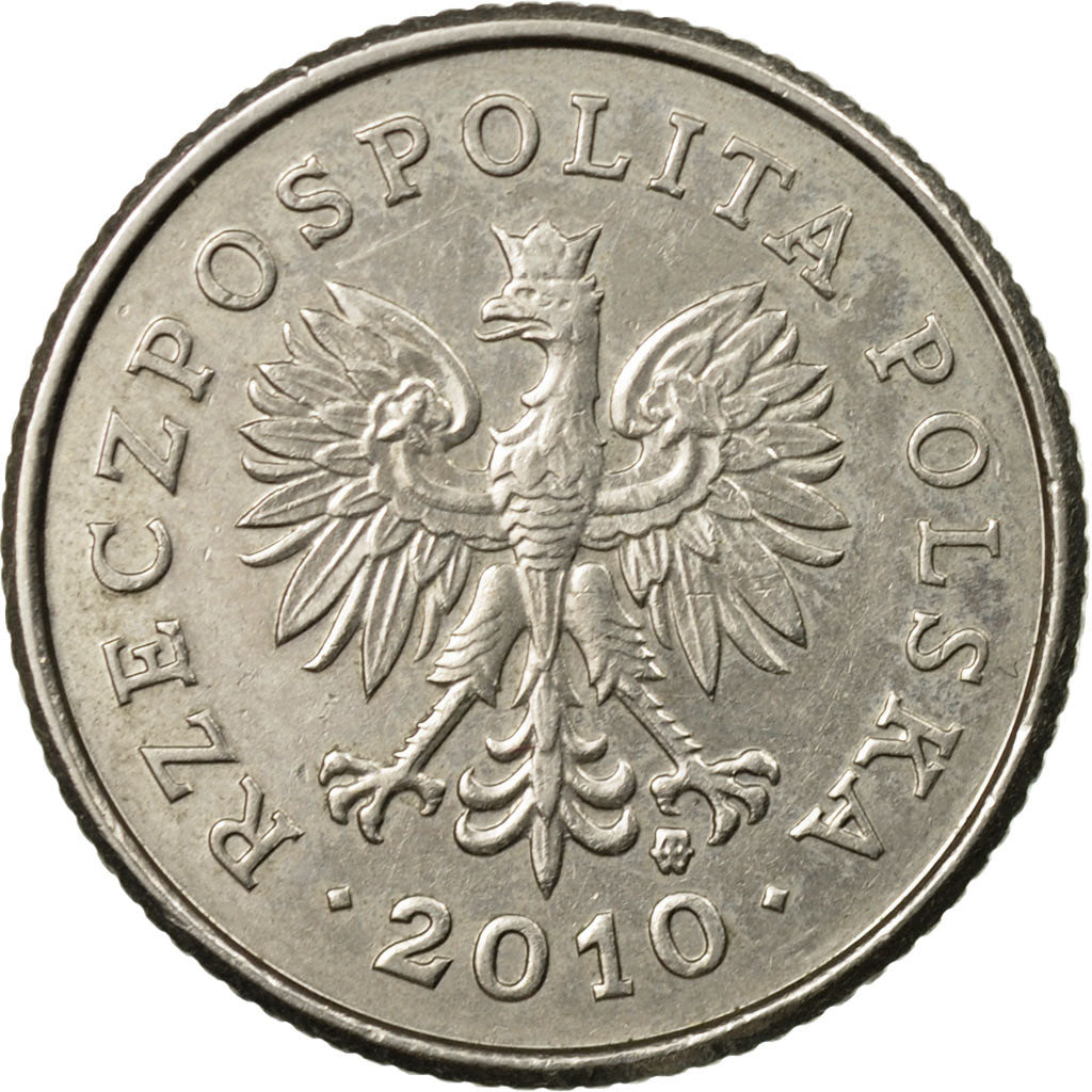 Coin, Poland, 50 Groszy, 2010, Warsaw, EF(40-45), Copper-nickel, KM:281
