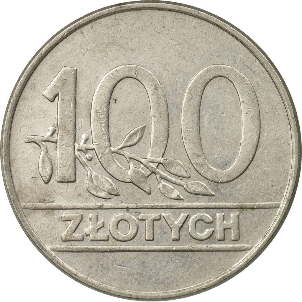 Coin, Poland, 100 Zlotych, 1990, Warsaw, EF(40-45), Copper-nickel, KM:214