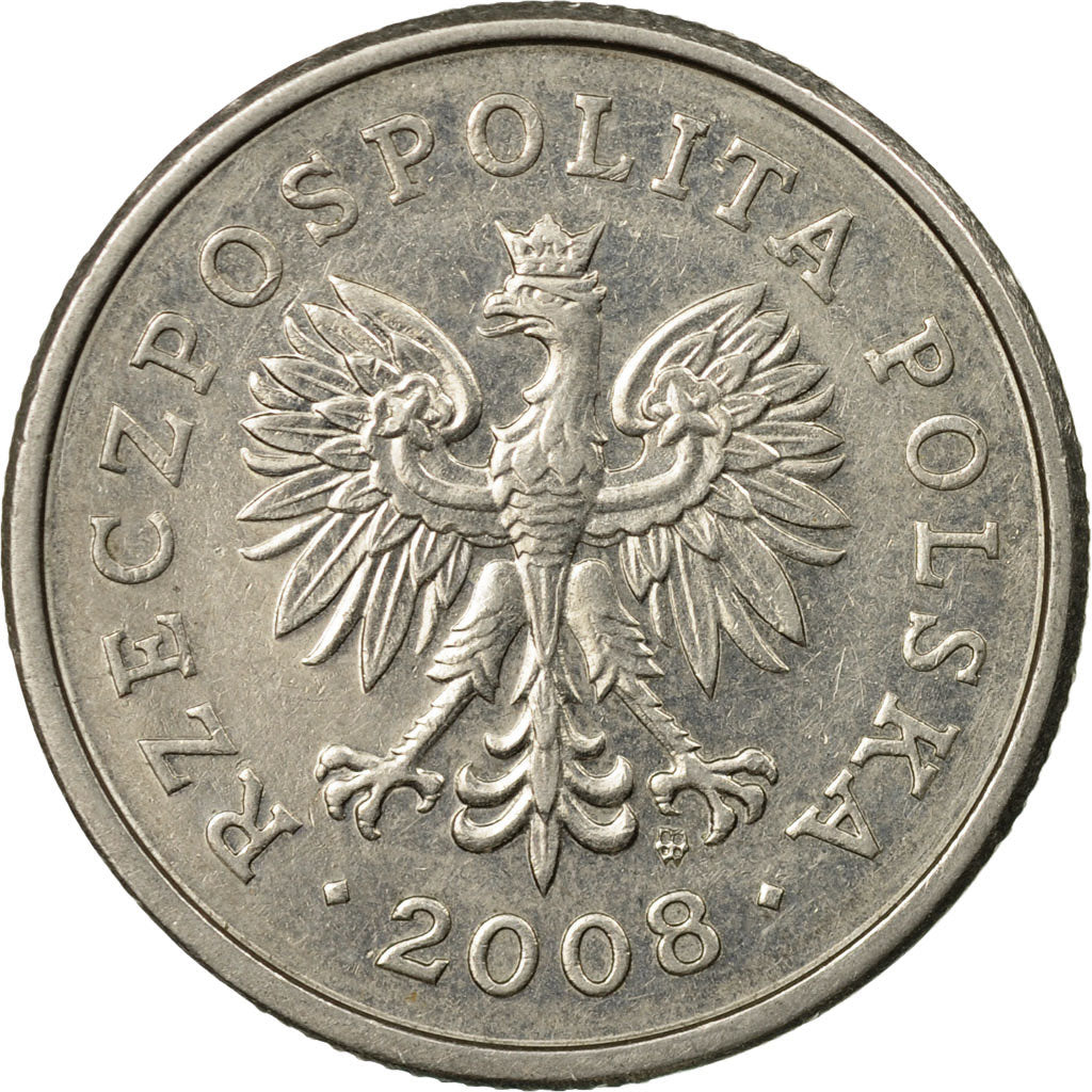 Coin, Poland, Zloty, 2008, Warsaw, EF(40-45), Copper-nickel, KM:282