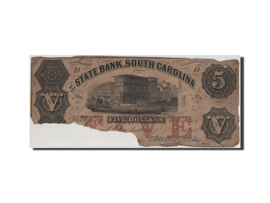 Banknot, USA, 5 Dollars, 1855, VG(8-10)