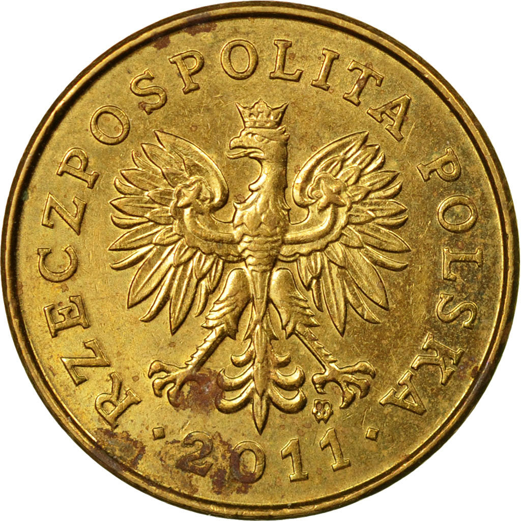 Coin, Poland, 2 Grosze, 2011, Warsaw, EF(40-45), Brass, KM:277