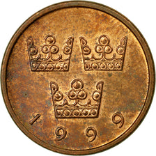 Moneta, Svezia, Carl XVI Gustaf, 50 Öre, 1999, BB, Bronzo, KM:878
