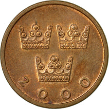 Coin, Sweden, Carl XVI Gustaf, 50 Öre, 2000, EF(40-45), Bronze, KM:878