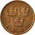 Coin, Sweden, Carl XVI Gustaf, 50 Öre, 2002, EF(40-45), Bronze, KM:878