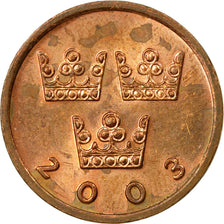 Coin, Sweden, Carl XVI Gustaf, 50 Öre, 2003, EF(40-45), Bronze, KM:878