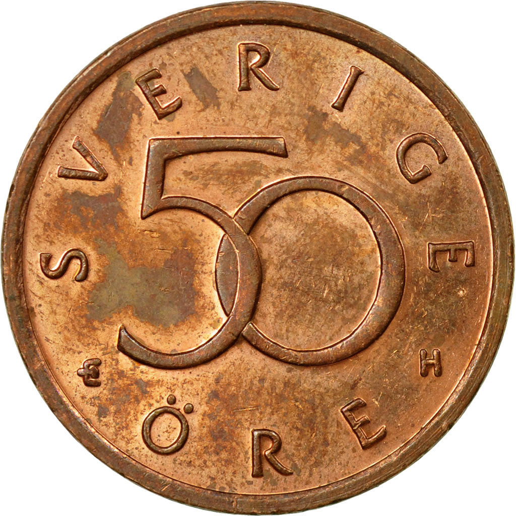 Coin, Sweden, Carl XVI Gustaf, 50 Öre, 2003, EF(40-45), Bronze, KM:878