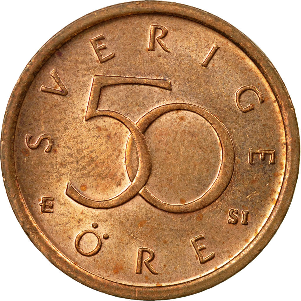 Münze, Schweden, Carl XVI Gustaf, 50 Öre, 2006, SS, Bronze, KM:878