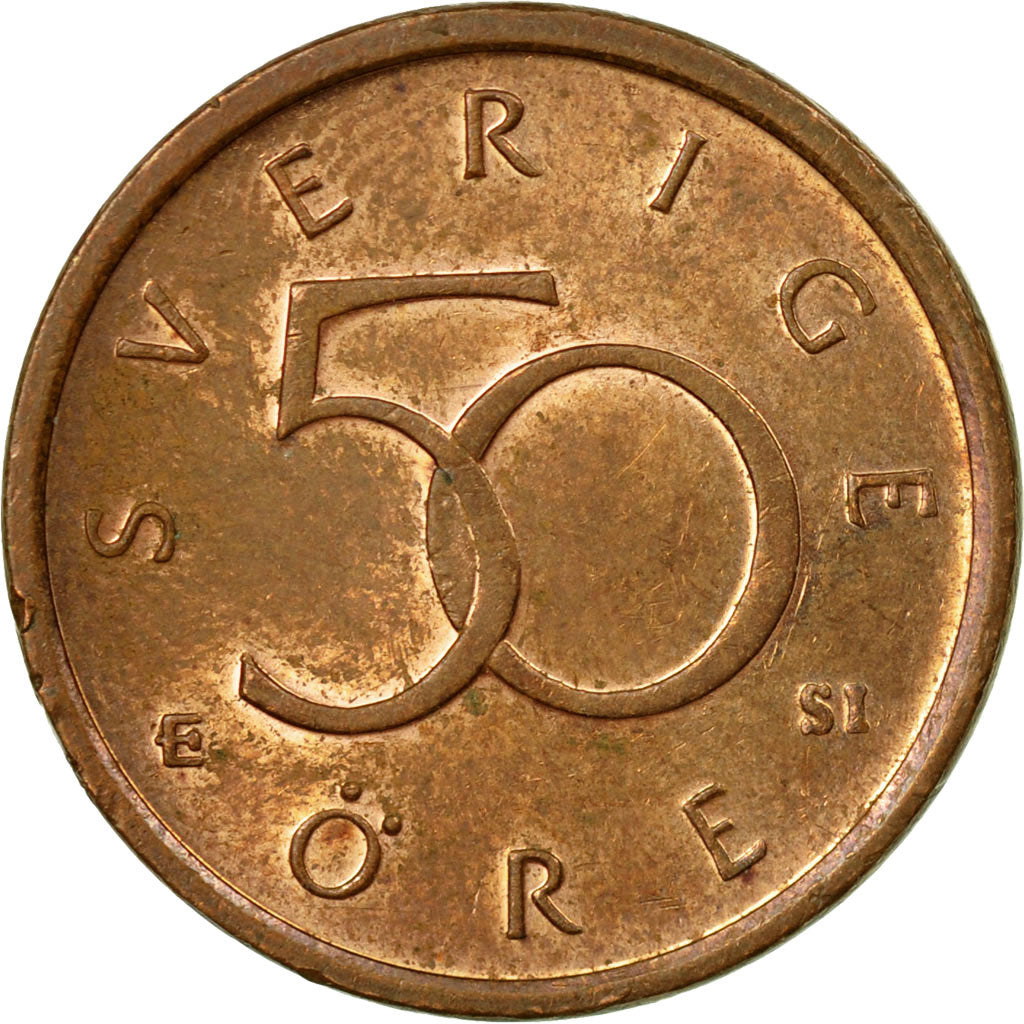 Coin, Sweden, Carl XVI Gustaf, 50 Öre, 2007, EF(40-45), Bronze, KM:878