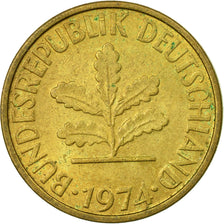 Moneta, GERMANIA - REPUBBLICA FEDERALE, 5 Pfennig, 1974, Stuttgart, BB, Acciaio