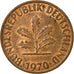 Munten, Federale Duitse Republiek, Pfennig, 1970, Karlsruhe, ZF, Copper Plated