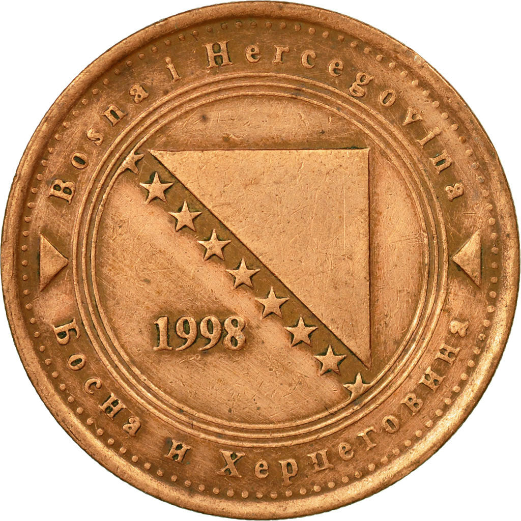 Coin, BOSNIA-HERZEGOVINA, 50 Feninga, 1998, British Royal Mint, EF(40-45)