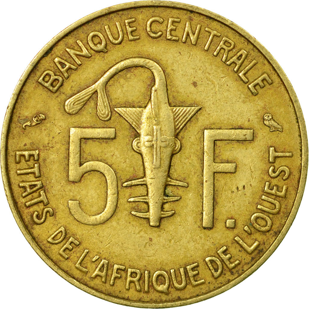 Coin, West African States, 5 Francs, 1969, Paris, EF(40-45)