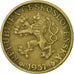 Coin, Czechoslovakia, Koruna, 1957, EF(40-45), Aluminum-Bronze, KM:46