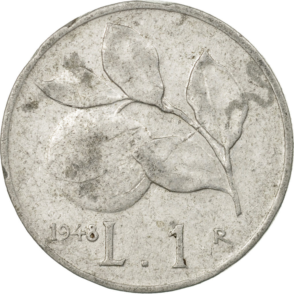 Coin, Italy, Lira, 1948, Rome, EF(40-45), Aluminum, KM:87