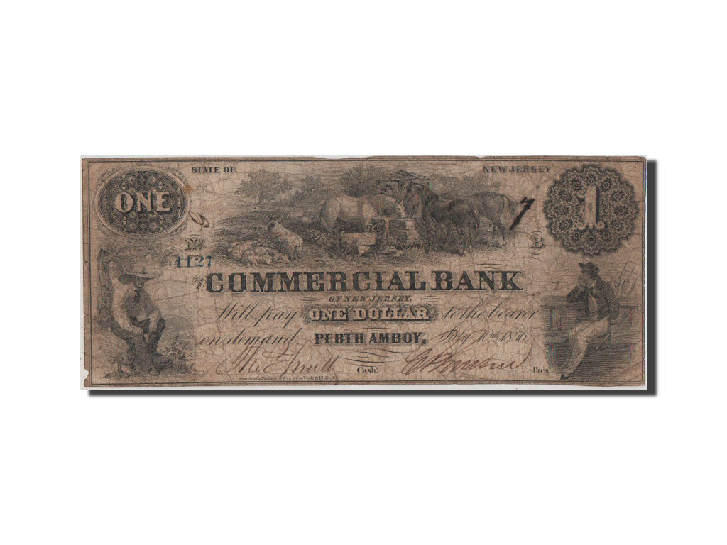 Banconote, Stati Uniti, 1 Dollar, 1856, B+