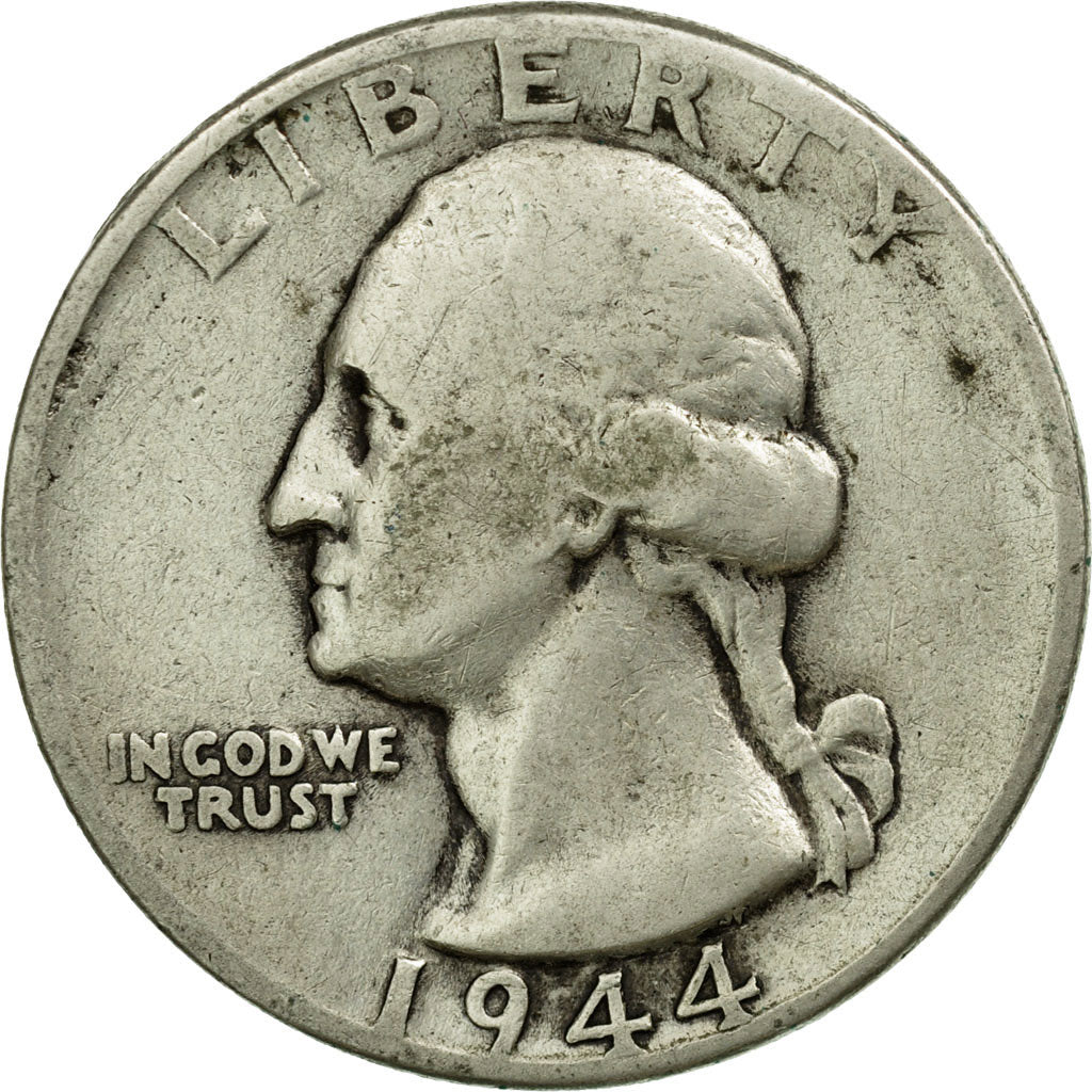Coin, United States, Washington Quarter, Quarter, 1944, U.S. Mint, Philadelphia