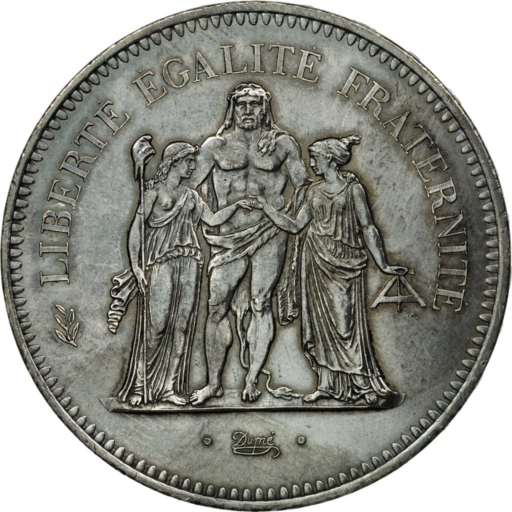 Coin, France, Hercule, 50 Francs, 1977, Paris, EF(40-45), Silver, KM:941.1