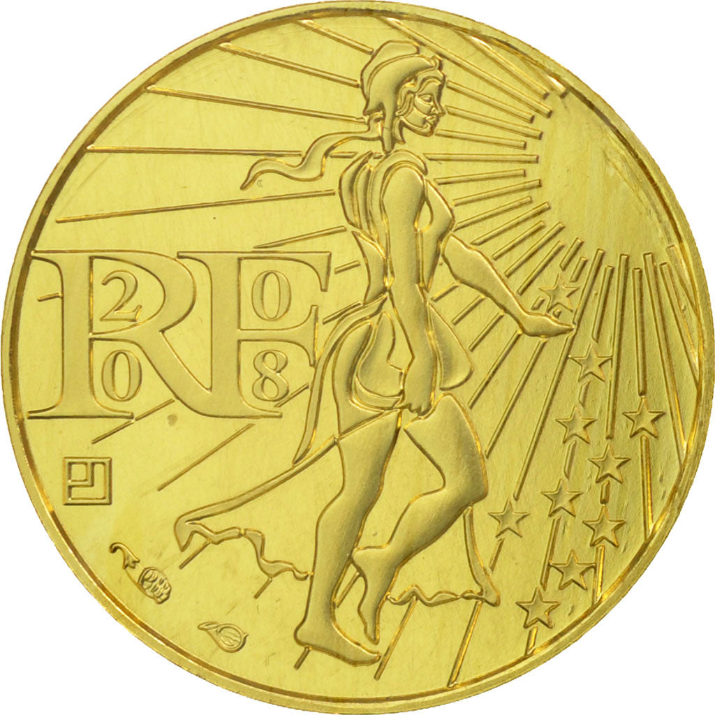 France, 100 Euro, 2008, Semeuse, MS(65-70), Gold, KM:1536