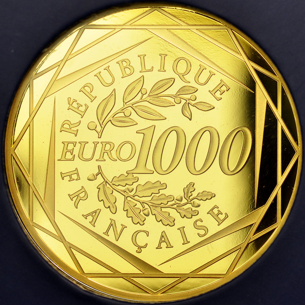 France, 1000 Euro, 2015, Coq, MS(65-70), Gold