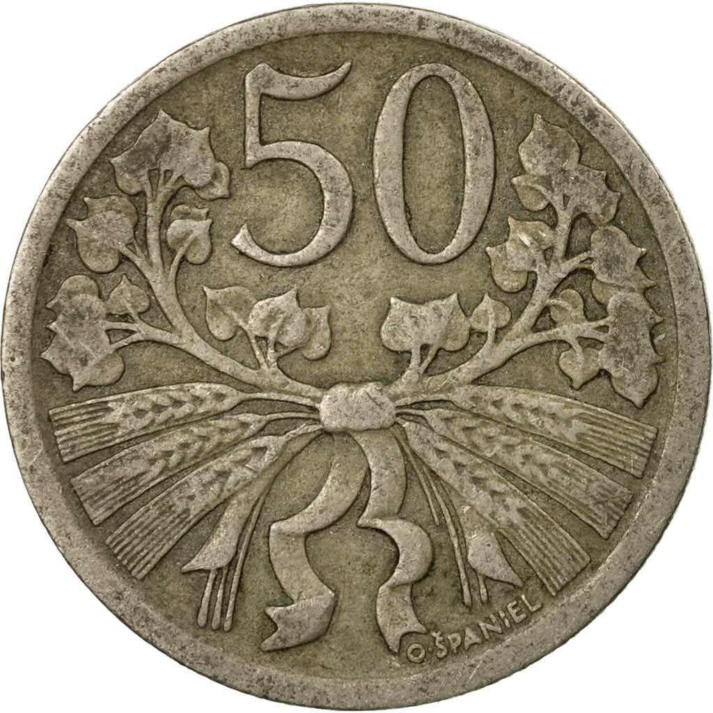Coin, Czechoslovakia, 50 Haleru, 1926, EF(40-45), Copper-nickel, KM:2