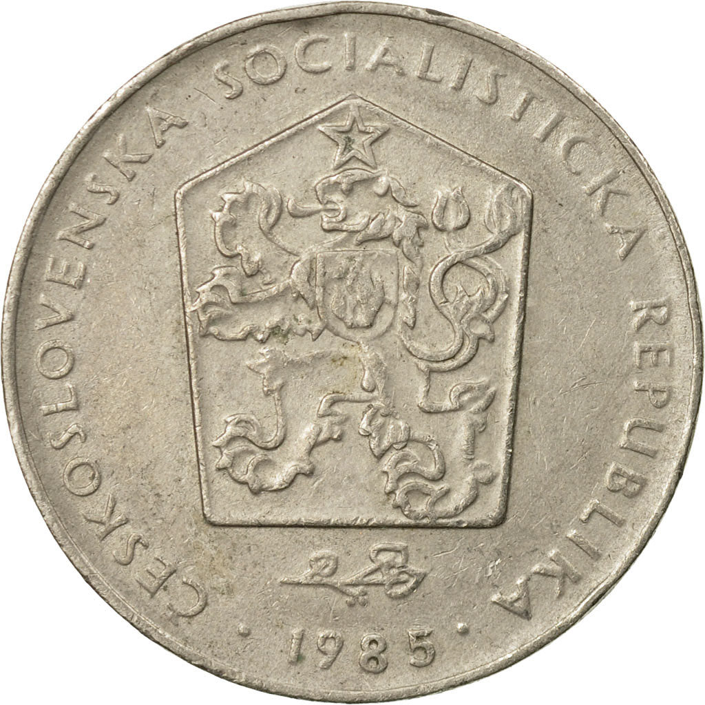 Coin, Czechoslovakia, 2 Koruny, 1985, EF(40-45), Copper-nickel, KM:75