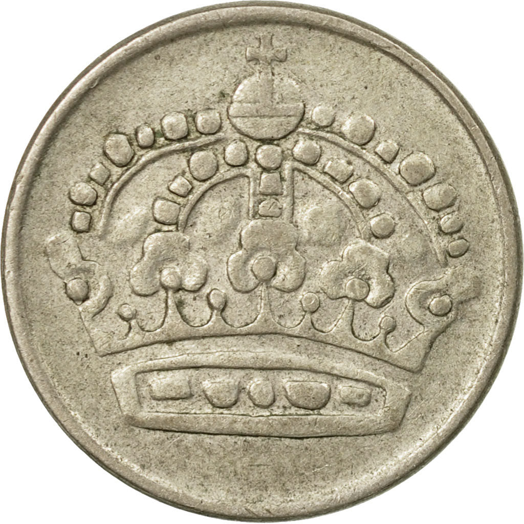 Coin, Sweden, Gustaf VI, 25 Öre, 1955, EF(40-45), Silver, KM:824