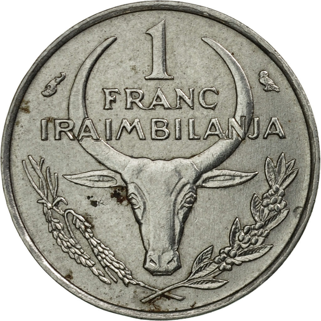 Coin, Madagascar, Franc, 1965, Paris, EF(40-45), Stainless Steel, KM:8