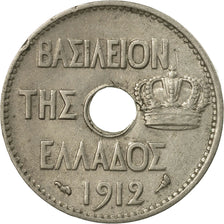 Coin, Greece, George I, 5 Lepta, 1912, EF(40-45), Nickel, KM:62
