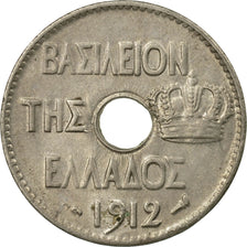 Coin, Greece, George I, 5 Lepta, 1912, EF(40-45), Nickel, KM:62