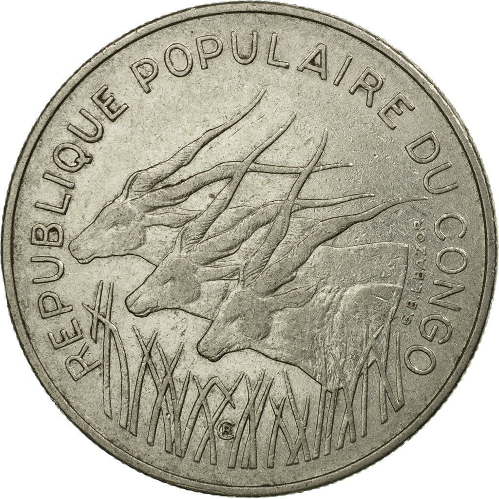 Coin, Congo Republic, 100 Francs, 1971, Paris, EF(40-45), Nickel, KM:1