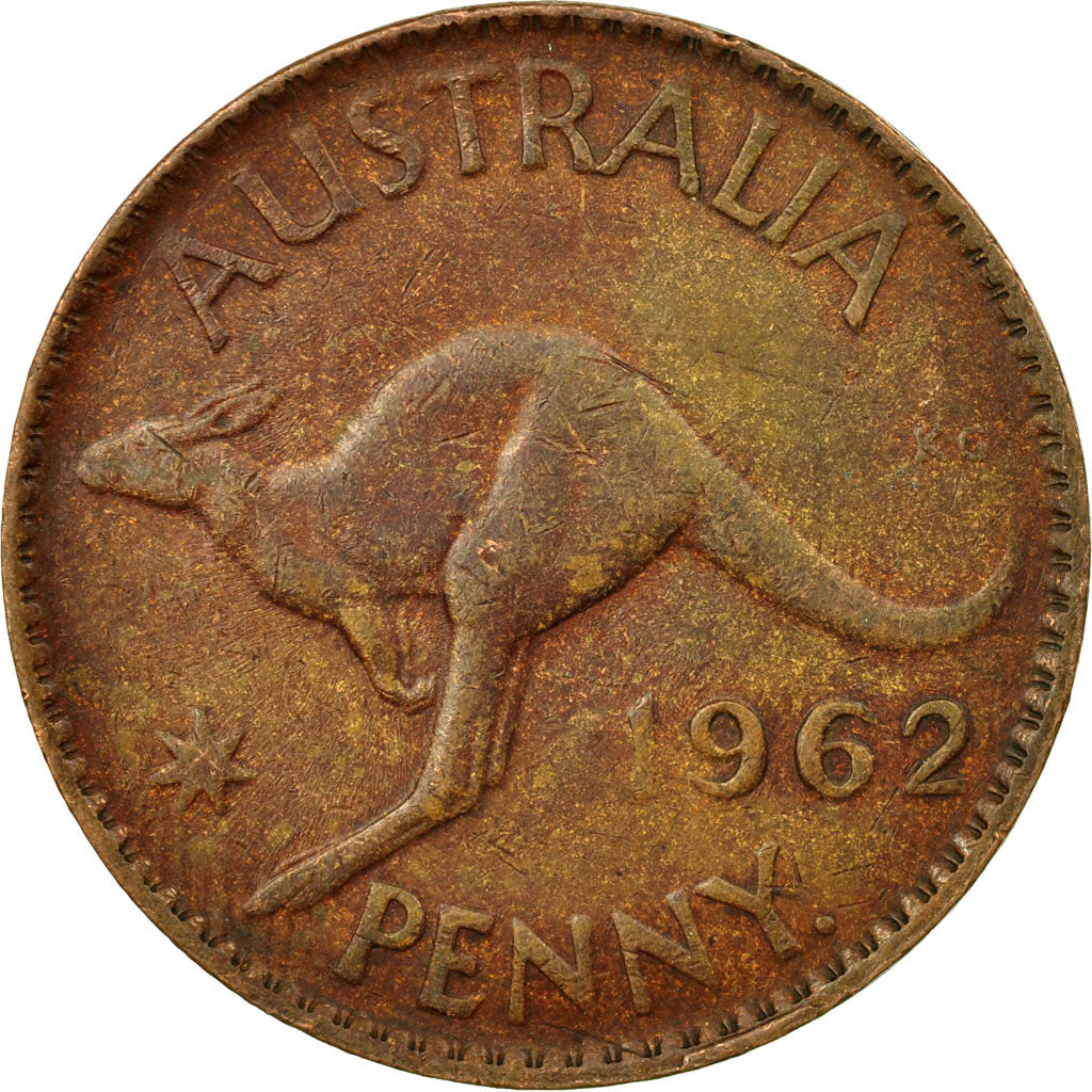 Coin, Australia, Elizabeth II, Penny, 1962, VF(20-25), Bronze, KM:56