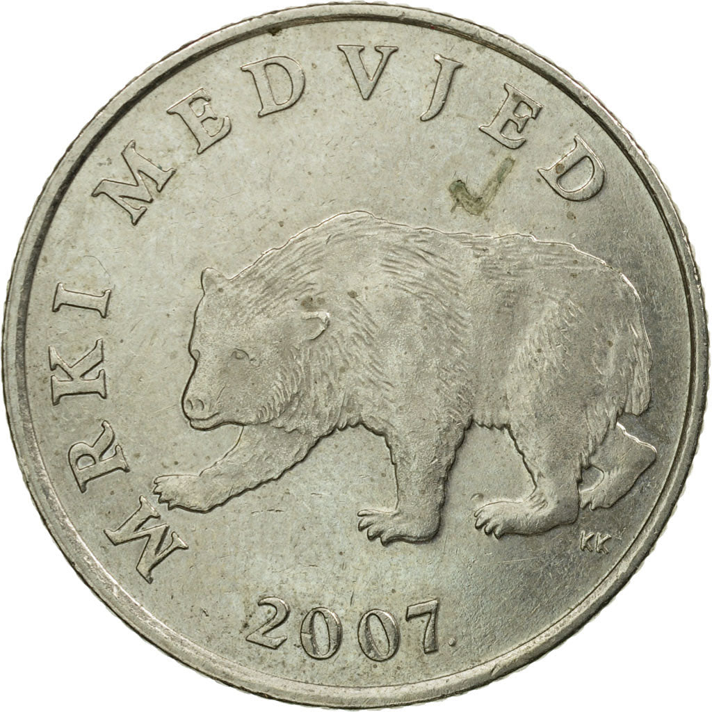 Monnaie, Croatie, 5 Kuna, 2007, TTB, Copper-Nickel-Zinc, KM:11