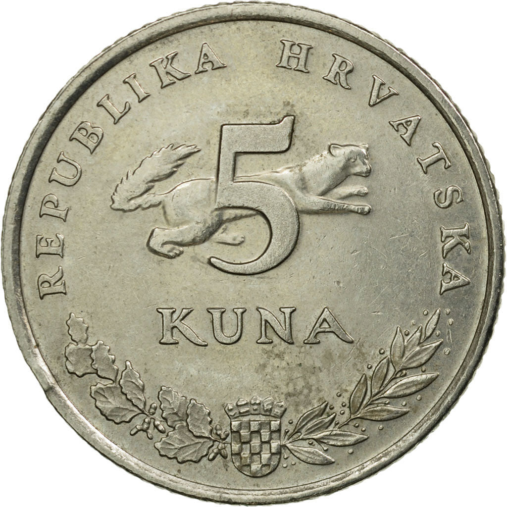 Monnaie, Croatie, 5 Kuna, 2007, TTB, Copper-Nickel-Zinc, KM:11