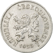 Coin, Czechoslovakia, 5 Haleru, 1953, EF(40-45), Aluminum, KM:37