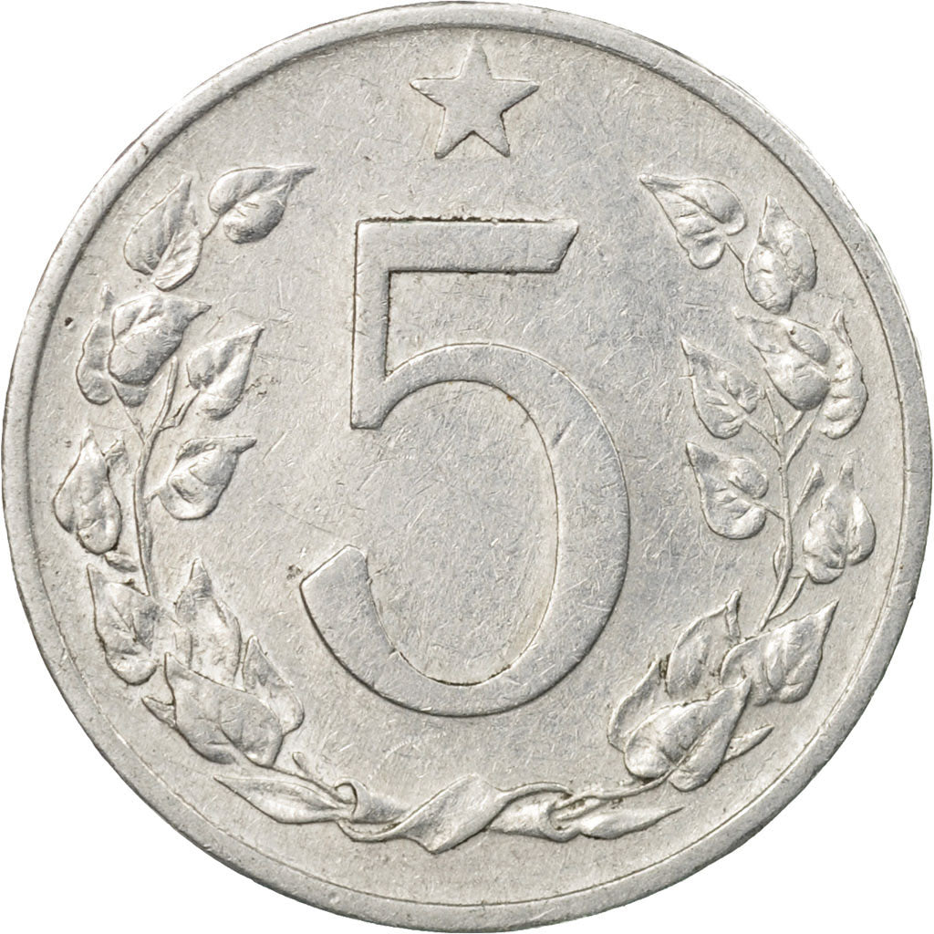 Coin, Czechoslovakia, 5 Haleru, 1953, EF(40-45), Aluminum, KM:37