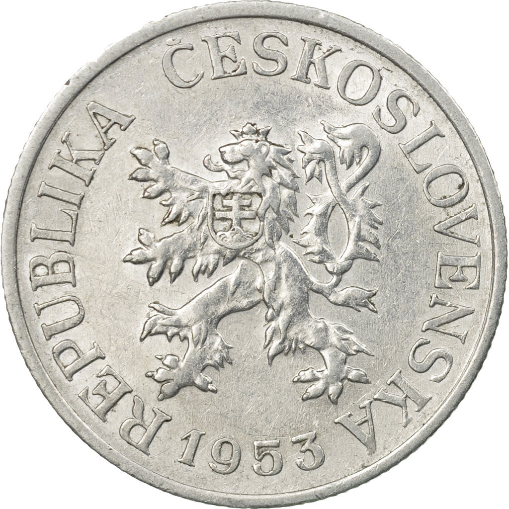 Coin, Czechoslovakia, 25 Haleru, 1953, EF(40-45), Aluminum, KM:39